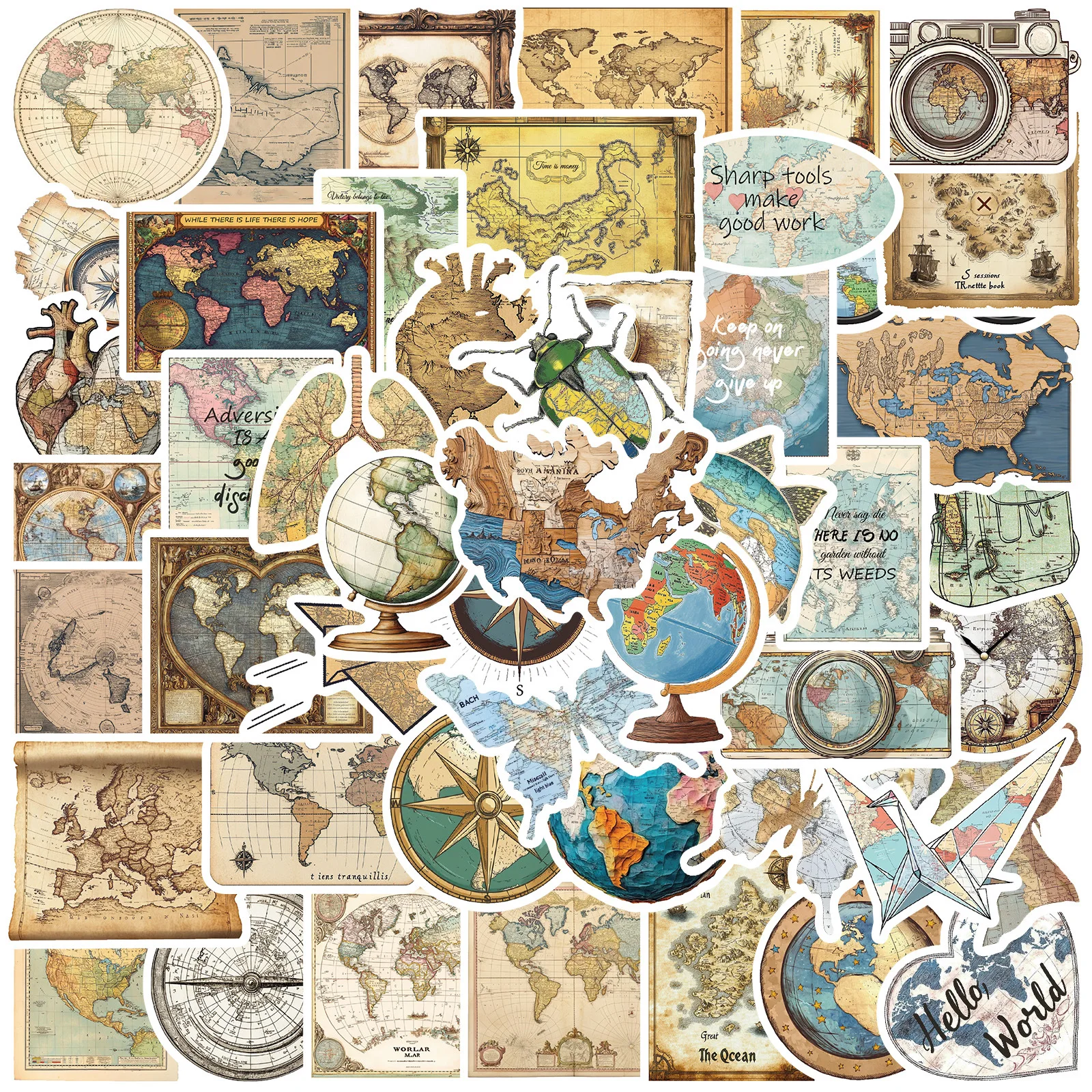 10/50PCS Retro Travel Map Graffiti Stickers DIY Decorative Luggage Water Cup Guitar Handbook Waterproof Stickers Kids Toy
10/50PCS Retro Travel Map Graffiti Stickers DIY Decorative Luggage Water Cup Guitar Handbook Waterproof Stickers Kids Toy