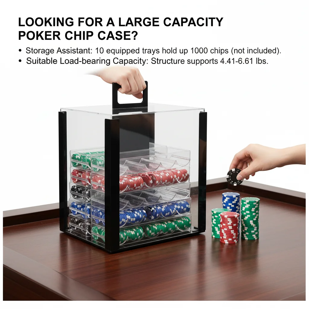 1000 шт. чехол для покерных фишек, казино, акриловая переноска для покерных фишек, прозрачная акриловая переноска для покерных фишек с 10 лотками
1000 шт. чехол для покерных фишек, казино, акриловая переноска для покерных фишек, прозрачная акриловая переноска для покерных фишек с 10 лотками