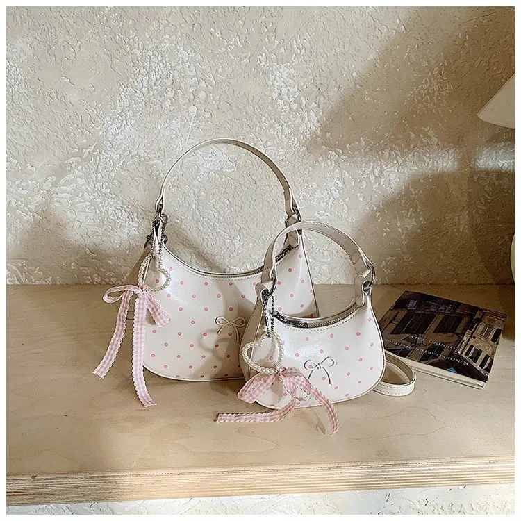 2026 New Arrival Women's Sweet Bag, Polka Dot Pattern, Bow & Ribbon, Mini Hobo Shoulder Bag
2026 New Arrival Women's Sweet Bag, Polka Dot Pattern, Bow & Ribbon, Mini Hobo Shoulder Bag