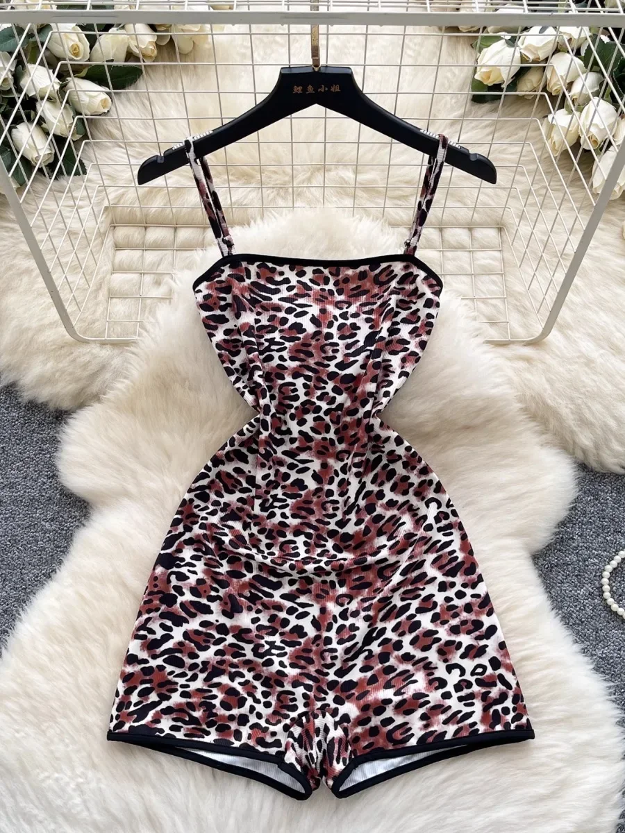 ssTss Trendy Retro Leopard Print Halter Playsuit Women's Summer Slim Fried Street Sexy Pure Desire Shorts
ssTss Trendy Retro Leopard Print Halter Playsuit Women's Summer Slim Fried Street Sexy Pure Desire Shorts