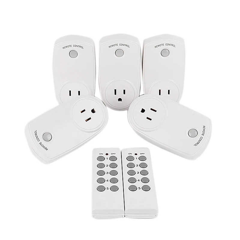 7 Pcs Wireless Remote Control Smart Electrical Outlet Switch Set For Lights Fans Small Appliance Long Range
7 Pcs Wireless Remote Control Smart Electrical Outlet Switch Set For Lights Fans Small Appliance Long Range