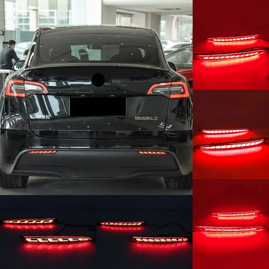 2PCS For Tesla Model 3 2016-2023 Model Y 2017-2023 Rear Fog Lamp Brake Light Dynamic Turn Signal Reflector LED Bumper Light
2PCS For Tesla Model 3 2016-2023 Model Y 2017-2023 Rear Fog Lamp Brake Light Dynamic Turn Signal Reflector LED Bumper Light