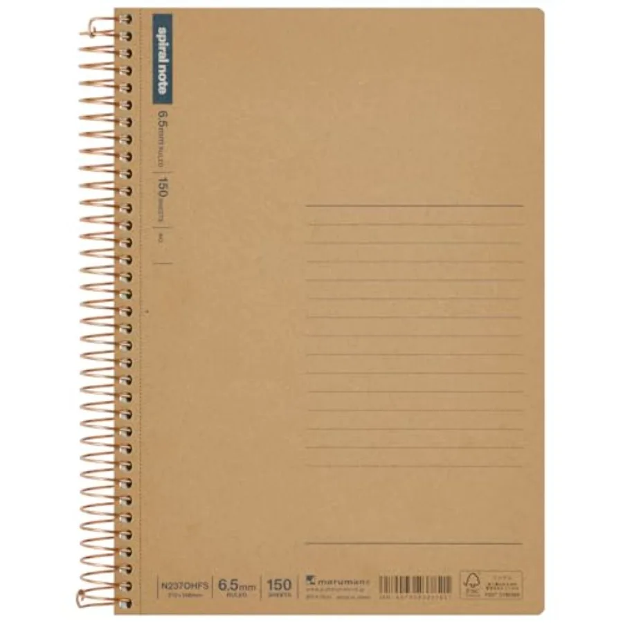 Spiral Note Basic Lined Notebook- A5, 8.31" x 6.26", 150 Sheets/ 300 Pages, 6.5mm Narrow Ruled Journal, Perforated Pages and Wi
Spiral Note Basic Lined Notebook- A5, 8.31" x 6.26", 150 Sheets/ 300 Pages, 6.5mm Narrow Ruled Journal, Perforated Pages and Wi