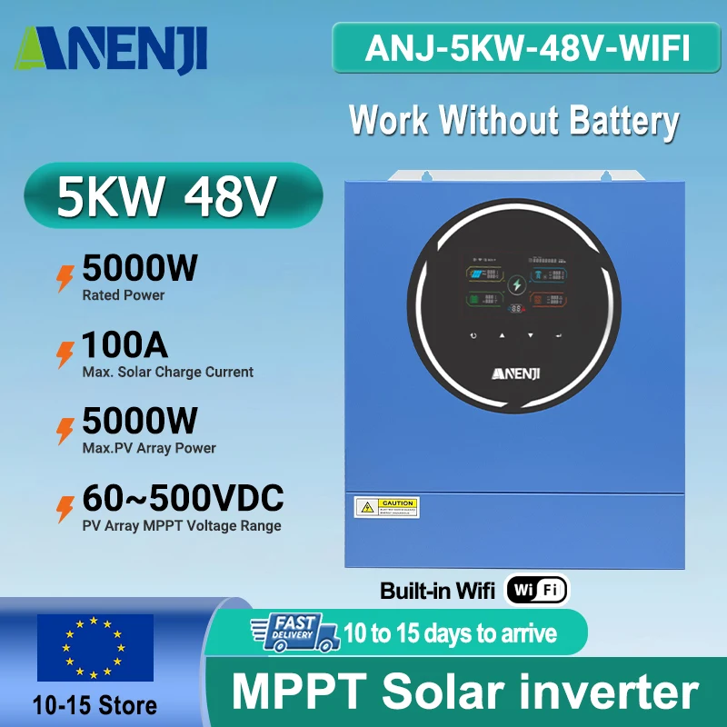 5 кВт 48 В гибридный солнечный инвертор 230 В чистая синусоида выкл./вкл. сетевой инвертор PV 500 В постоянного тока 100 А MPPT солнечное зарядное устройство работает без аккумулятора 
5 кВт 48 В гибридный солнечный инвертор 230 В чистая синусоида выкл./вкл. сетевой инвертор PV 500 В постоянного тока 100 А MPPT солнечное зарядное устройство работает без аккумулятора