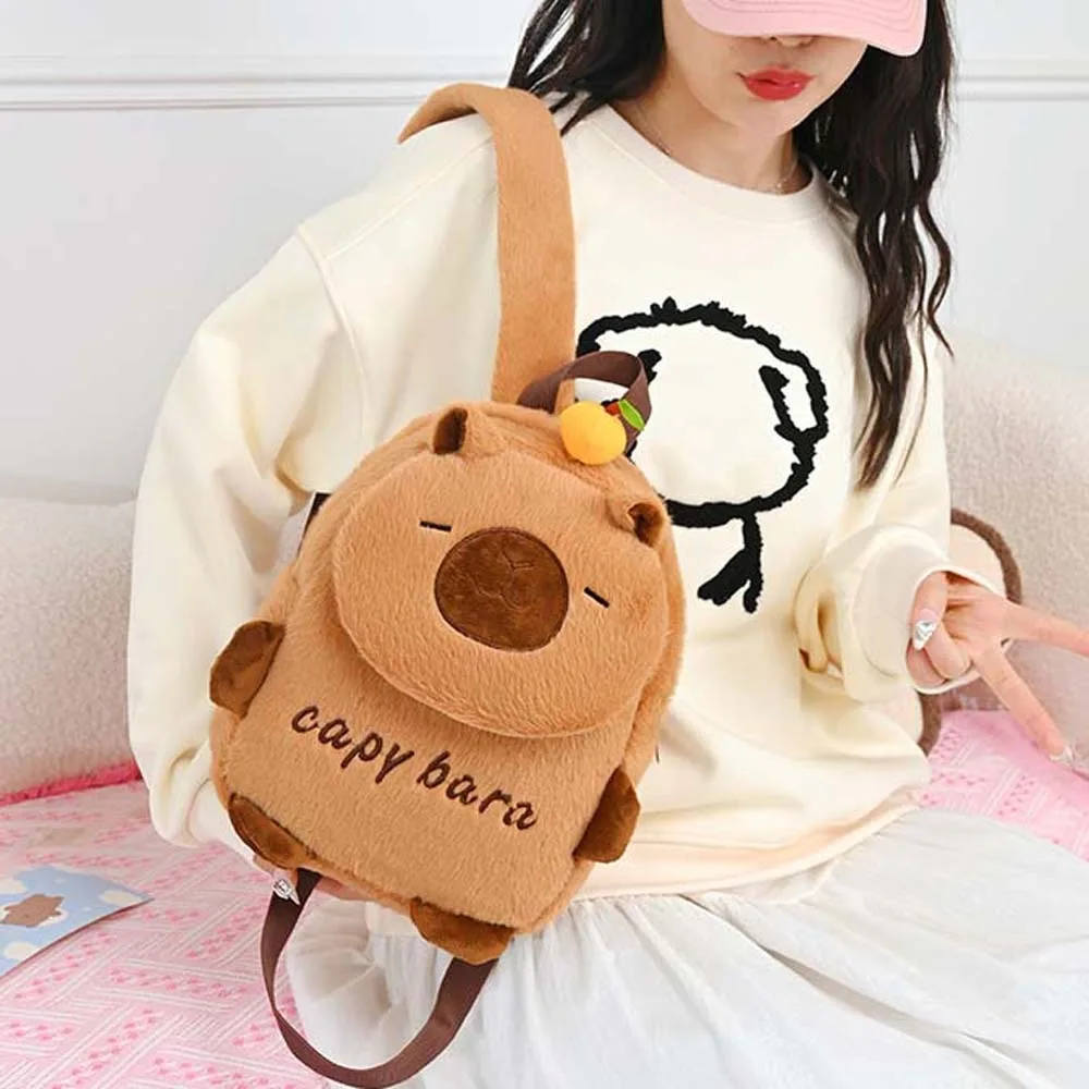 Thickened Capybara Plush Backpack Embroidered Lightweight Cartoon Animal Daypack PP Cotton Furry Large Capacity School Bag
Thickened Capybara Plush Backpack Embroidered Lightweight Cartoon Animal Daypack PP Cotton Furry Large Capacity School Bag