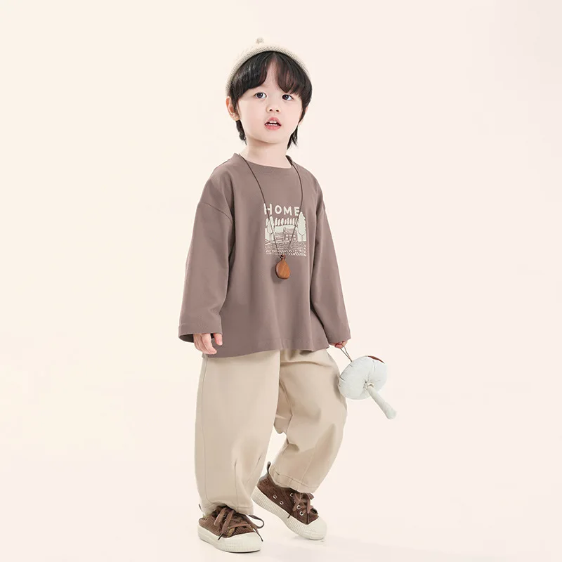2025 Autumn New Children's Clothing Boys' Long-Sleeved T-Shirts Children's Loose Crew Neck Tops
2025 Autumn New Children's Clothing Boys' Long-Sleeved T-Shirts Children's Loose Crew Neck Tops
