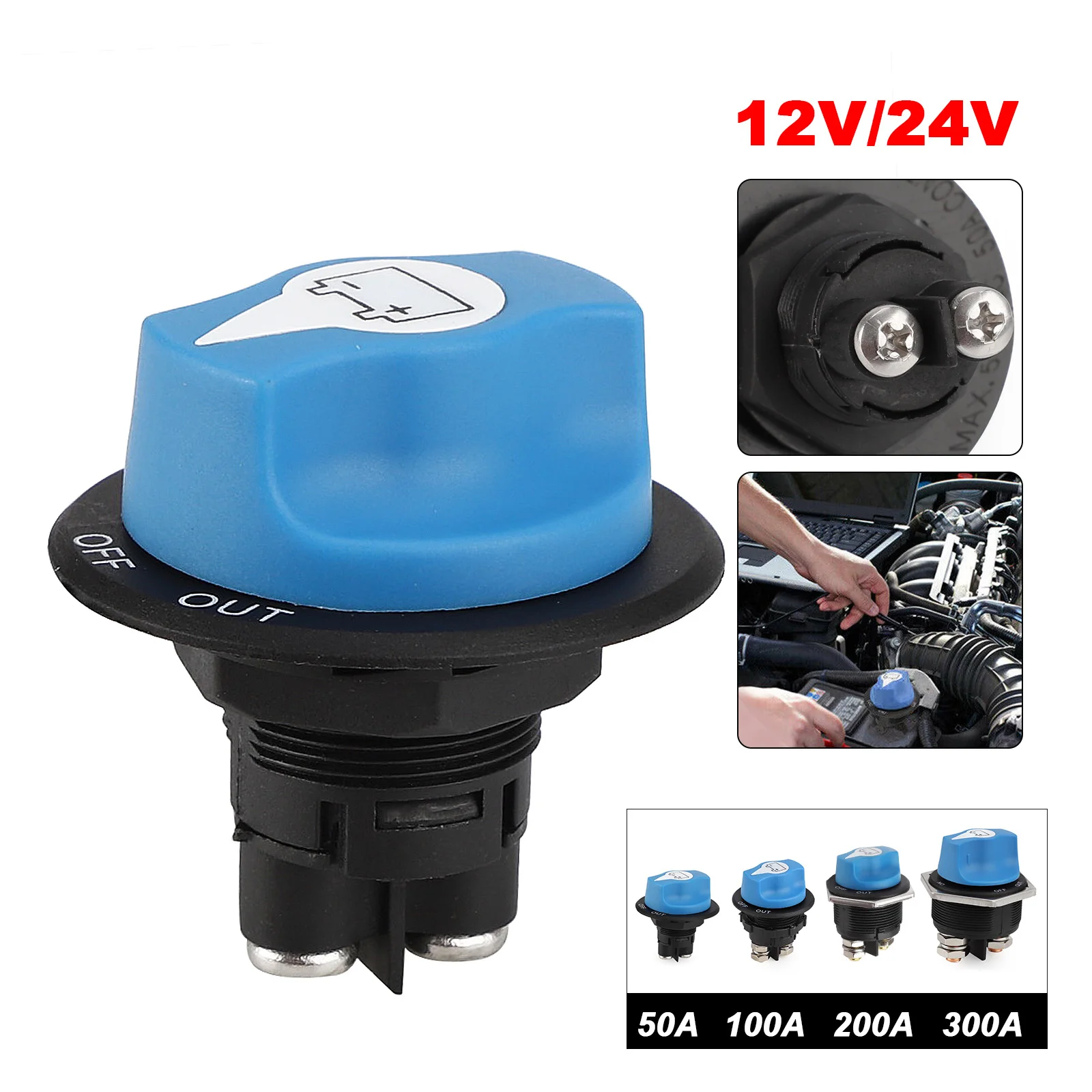 For RV Motorcycle Truck Boat Battery Disconnector Isolator Cut Off Switch Kit 12v 50 100 200 300A Car Battery Race Rally Switch
For RV Motorcycle Truck Boat Battery Disconnector Isolator Cut Off Switch Kit 12v 50 100 200 300A Car Battery Race Rally Switch