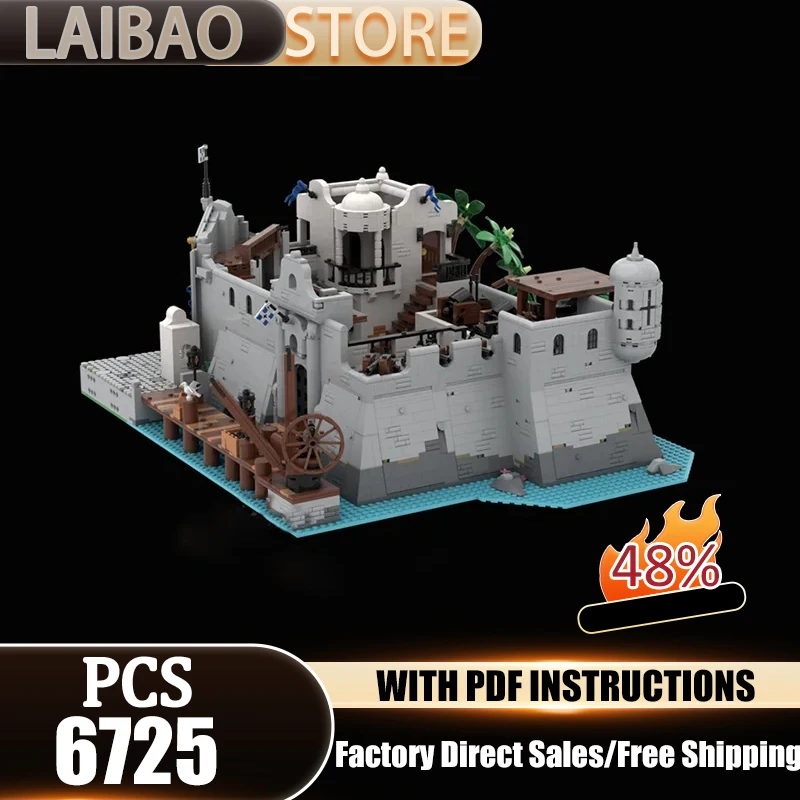 Модель средневекового замка, строительные блоки MOC, модель пиратского замка, технологические кирпичики для самостоятельной сборки, праздничная конструкторная игрушка
Модель средневекового замка, строительные блоки MOC, модель пиратского замка, технологические кирпичики для самостоятельной сборки, праздничная конструкторная игрушка