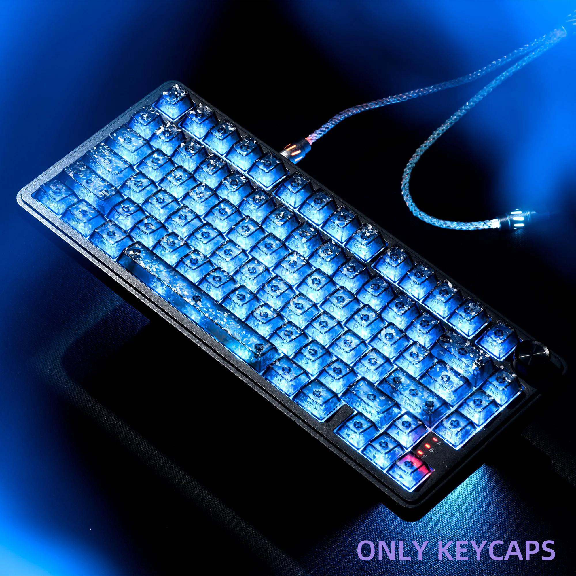 QBYI Ice Forged Carbon-Look Matte Transparent Keycaps PBT Backlit Key Cap Cherry Profile Compatible with 61/68/87 Keyboard
QBYI Ice Forged Carbon-Look Matte Transparent Keycaps PBT Backlit Key Cap Cherry Profile Compatible with 61/68/87 Keyboard