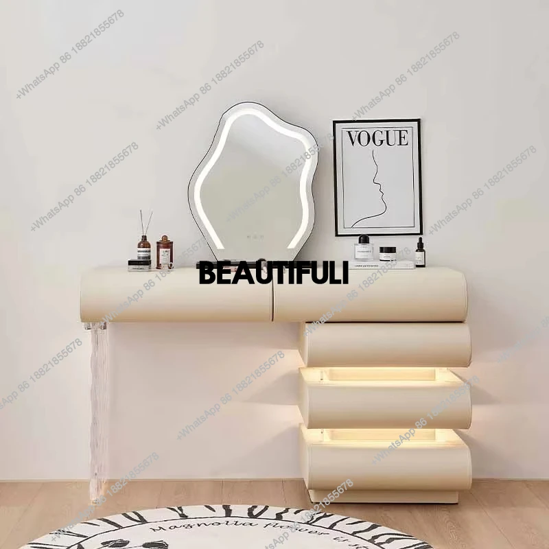 French Light Luxury Dresser White Makeup Modern Cloakroom Women Vanity Design Unique Smart Penteadeira Bedroom Furniture
French Light Luxury Dresser White Makeup Modern Cloakroom Women Vanity Design Unique Smart Penteadeira Bedroom Furniture