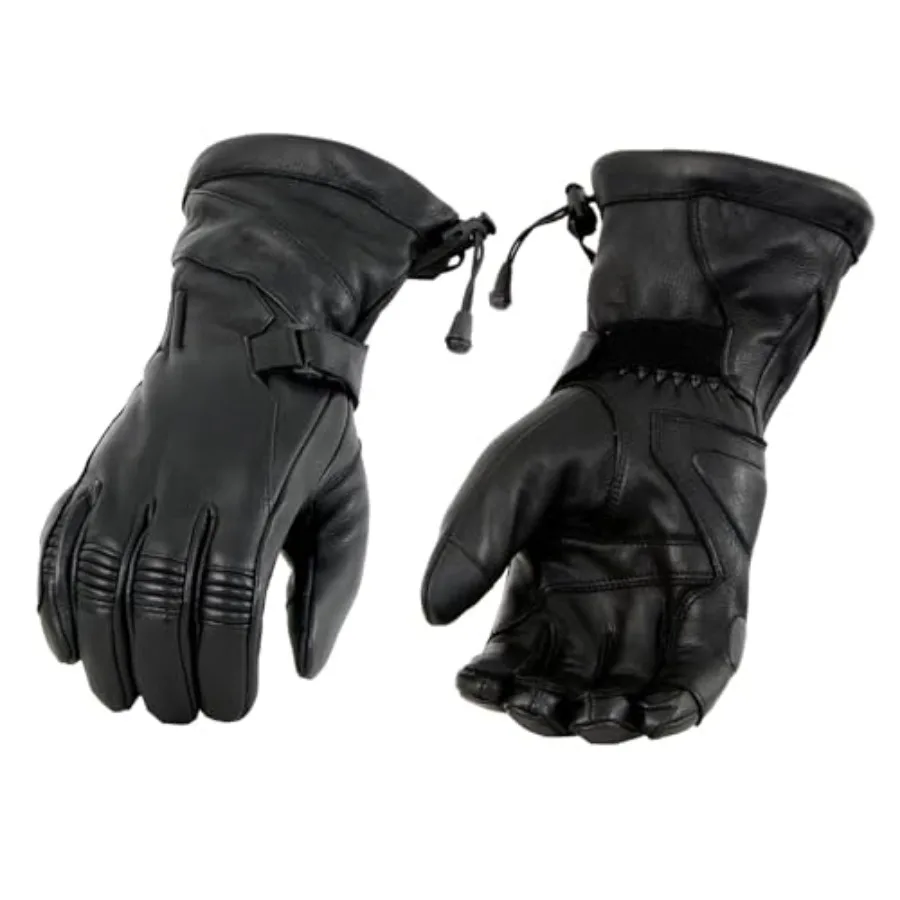 Men's black deerskin leather gauntlet gloves for outdoor use with drawstring closure and premium durability
Men's black deerskin leather gauntlet gloves for outdoor use with drawstring closure and premium durability