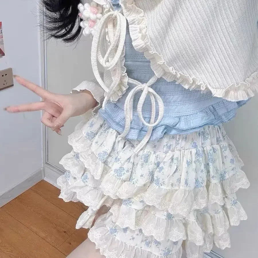 Japanese Sweet Ruffle Cake Mini Skirt Harajuku Y2k Short Summer High Waist A Line Gothic Lolita Princess Tiered Kawaii Skirts
Japanese Sweet Ruffle Cake Mini Skirt Harajuku Y2k Short Summer High Waist A Line Gothic Lolita Princess Tiered Kawaii Skirts