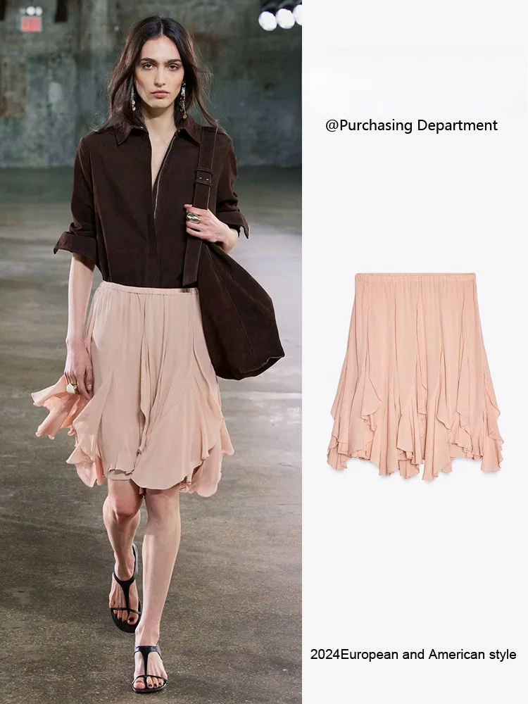 Fashionable Versatile Comfortable Layered Decorative Half-length Skirt A-line High-waist Midi Pure Color Commute Summer 2025
Fashionable Versatile Comfortable Layered Decorative Half-length Skirt A-line High-waist Midi Pure Color Commute Summer 2025