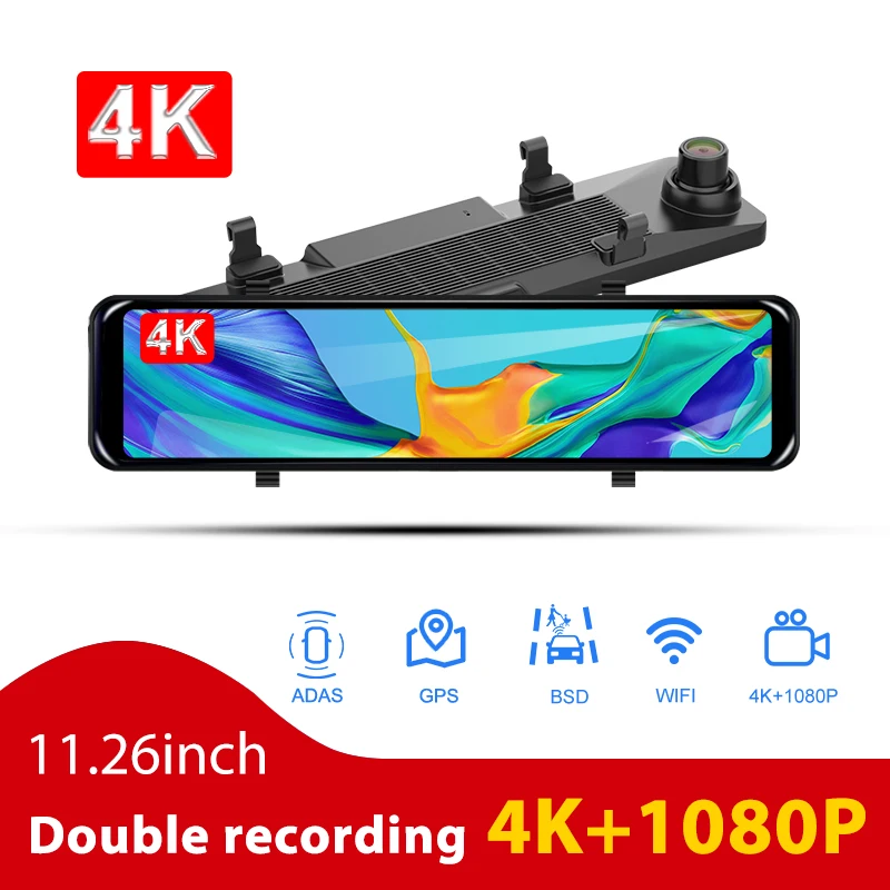 11.26" 4K HD DASH CAM ADAS BSD LCA Advanced Assisted Driving WiFi Mobile Phone Interconnection GPS Track
11.26" 4K HD DASH CAM ADAS BSD LCA Advanced Assisted Driving WiFi Mobile Phone Interconnection GPS Track