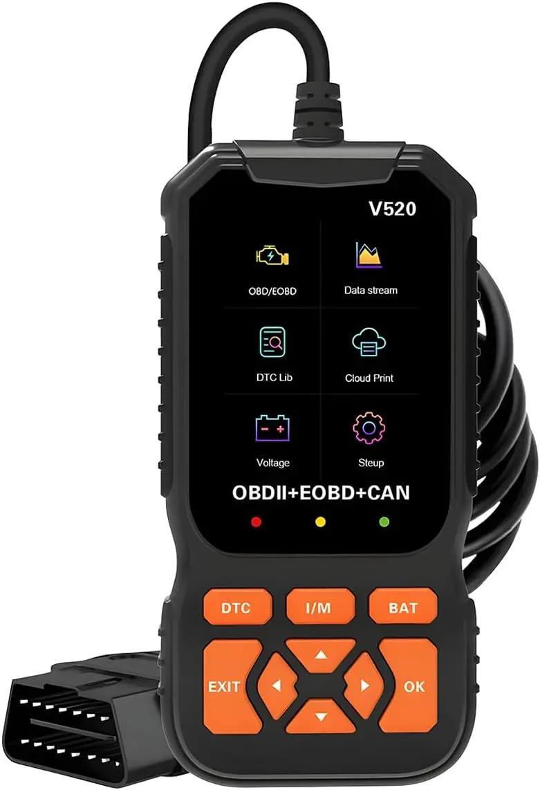 Professional OBD2 Scanner V520 - Read/Erase Fault Codes, Universal Car Diagnostic Tool for 1996+ Vehicles
Professional OBD2 Scanner V520 - Read/Erase Fault Codes, Universal Car Diagnostic Tool for 1996+ Vehicles