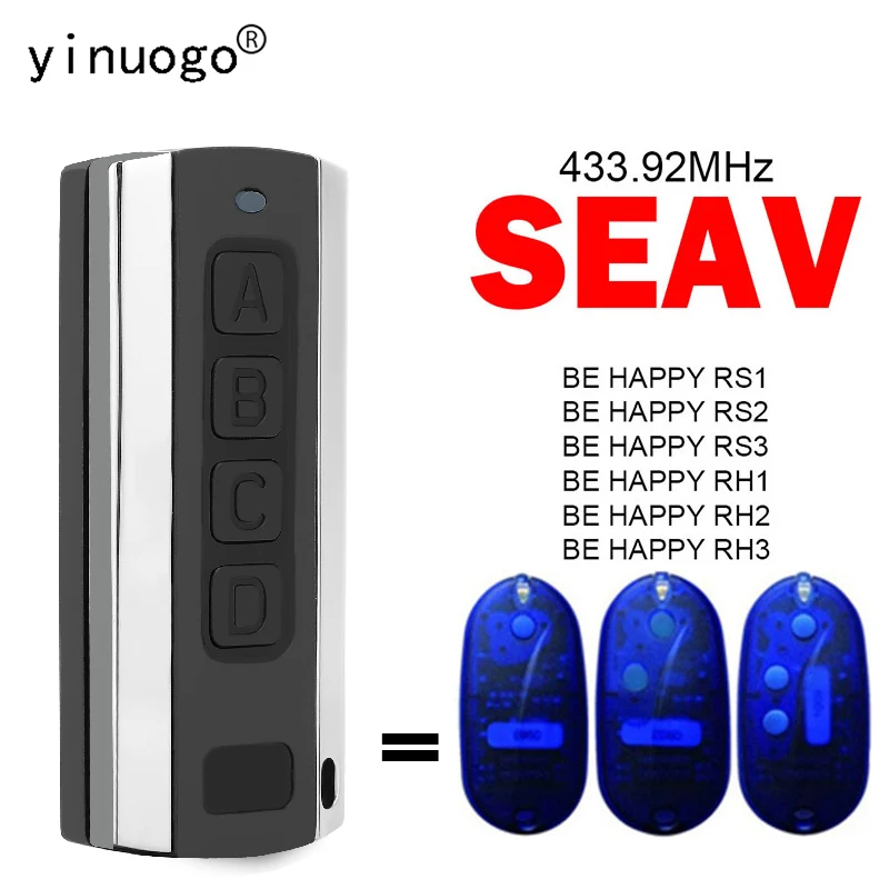 Клон пульта дистанционного управления гаражными воротами для SEAV BE HAPPY RS1 RS2 RS3 RH1 RH2 RH3 433,92 МГц Копия открывателя гаражных ворот
Клон пульта дистанционного управления гаражными воротами для SEAV BE HAPPY RS1 RS2 RS3 RH1 RH2 RH3 433,92 МГц Копия открывателя гаражных ворот