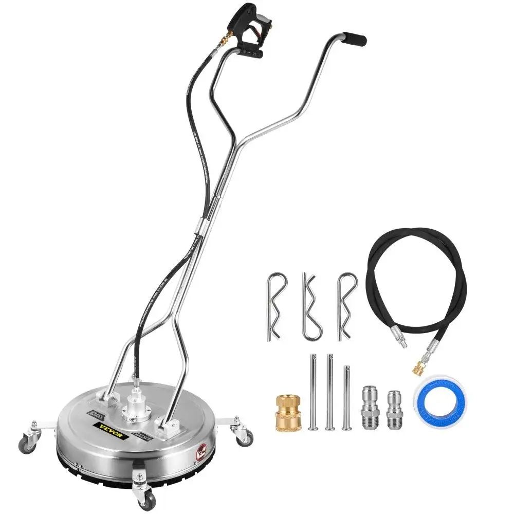 Pressure Washer Surface Cleaner for 3 4000 PSI for 3 Nozzles Stainless Steel Frame Rotating Handle Wheels Perfect for Driveways
Pressure Washer Surface Cleaner for 3 4000 PSI for 3 Nozzles Stainless Steel Frame Rotating Handle Wheels Perfect for Driveways
