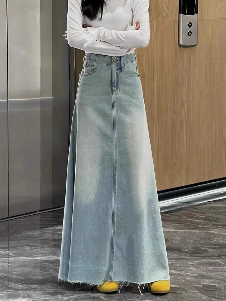 2025 New Sle Women's A-Line Skirt Thin Denim High Waist Long Skirt Faionable And Beautiful Summer Thin Skirt
2025 New Sle Women's A-Line Skirt Thin Denim High Waist Long Skirt Faionable And Beautiful Summer Thin Skirt