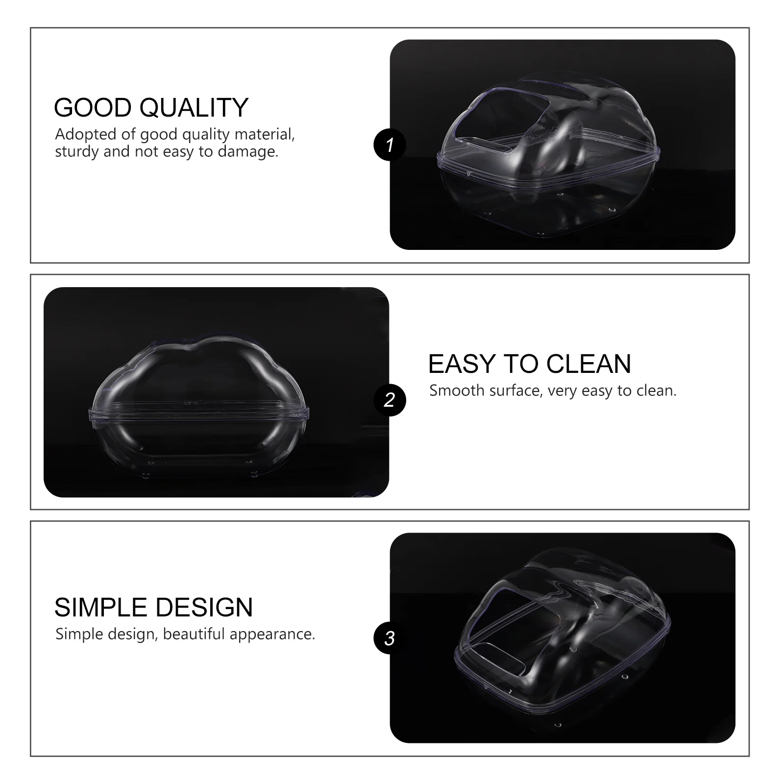 1Pcs Hamster Bath Basin Creative Design Transparent Small Pet Bathing Tub Hamster Toilet Practical Compact Pet Bath Basin 
1Pcs Hamster Bath Basin Creative Design Transparent Small Pet Bathing Tub Hamster Toilet Practical Compact Pet Bath Basin