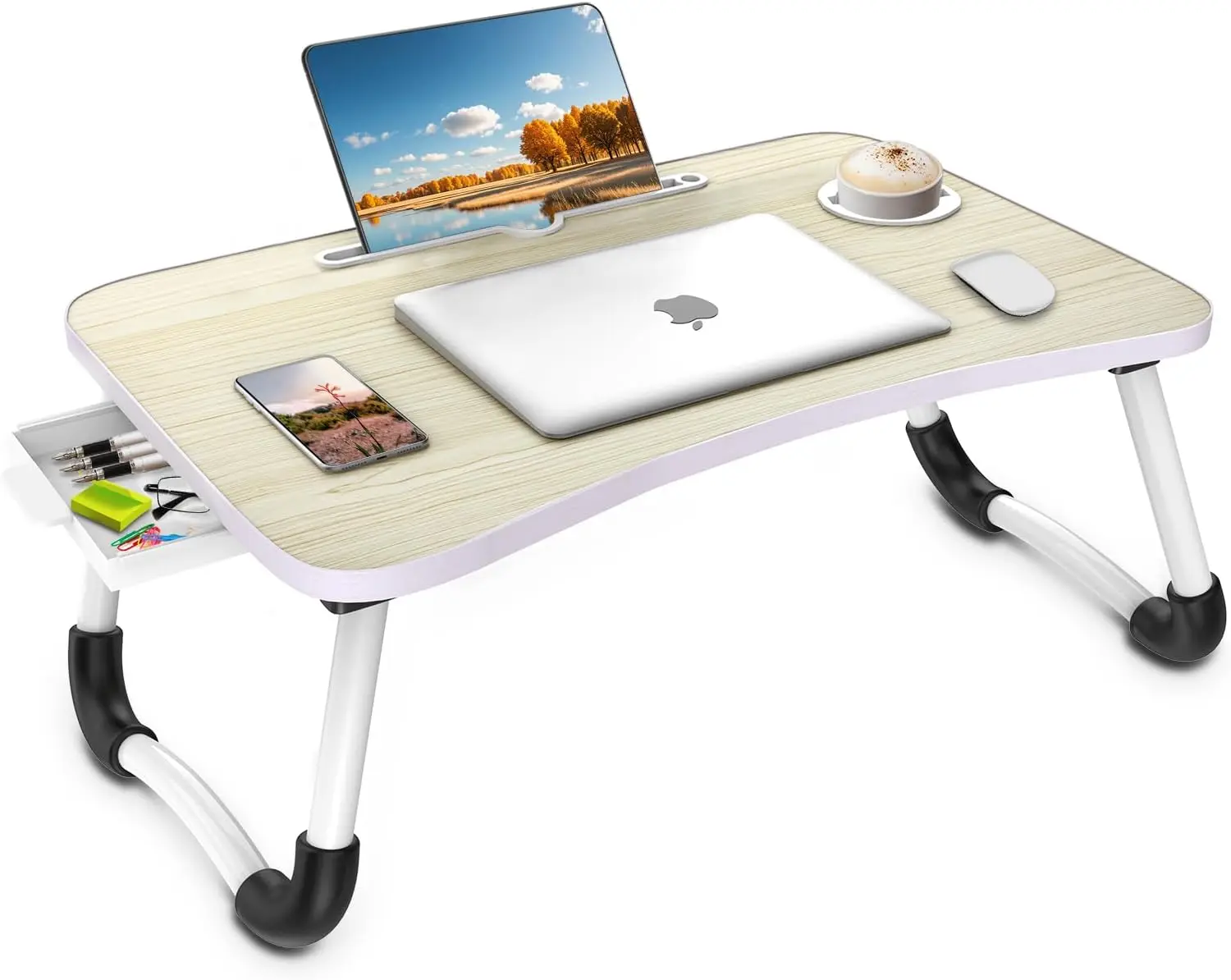 Portable Foldable Laptop Bed Desk with Storage Drawer and Cup Holder - Lap Desk Laptop Stand Tray Table for Eating, Reading a
Portable Foldable Laptop Bed Desk with Storage Drawer and Cup Holder - Lap Desk Laptop Stand Tray Table for Eating, Reading a