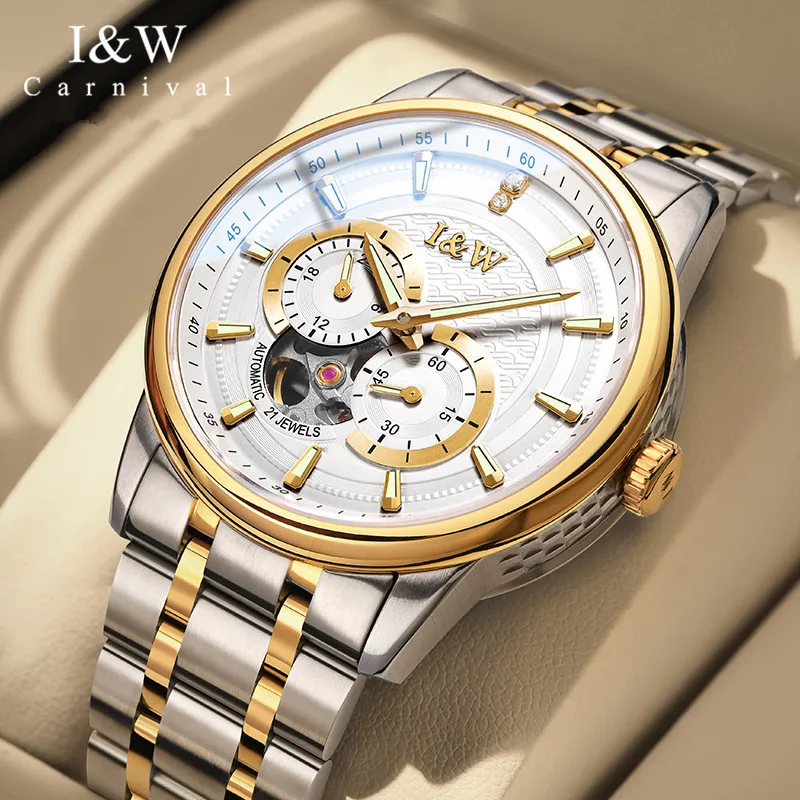 Montre Homme CARNIVAL Mechanical Business Watches for Men Brand Luxury Automatic Watches MIYOTA Movement Waterproof Reloj Hombre
Montre Homme CARNIVAL Mechanical Business Watches for Men Brand Luxury Automatic Watches MIYOTA Movement Waterproof Reloj Hombre
