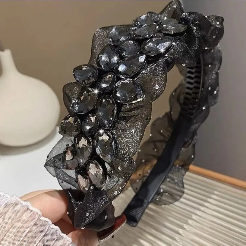 Female Exquisite Hair Accessories Black Handmade Hairbands for Women Ladies Popular Hair Clip New Headwear Hair Styling Tools
Female Exquisite Hair Accessories Black Handmade Hairbands for Women Ladies Popular Hair Clip New Headwear Hair Styling Tools