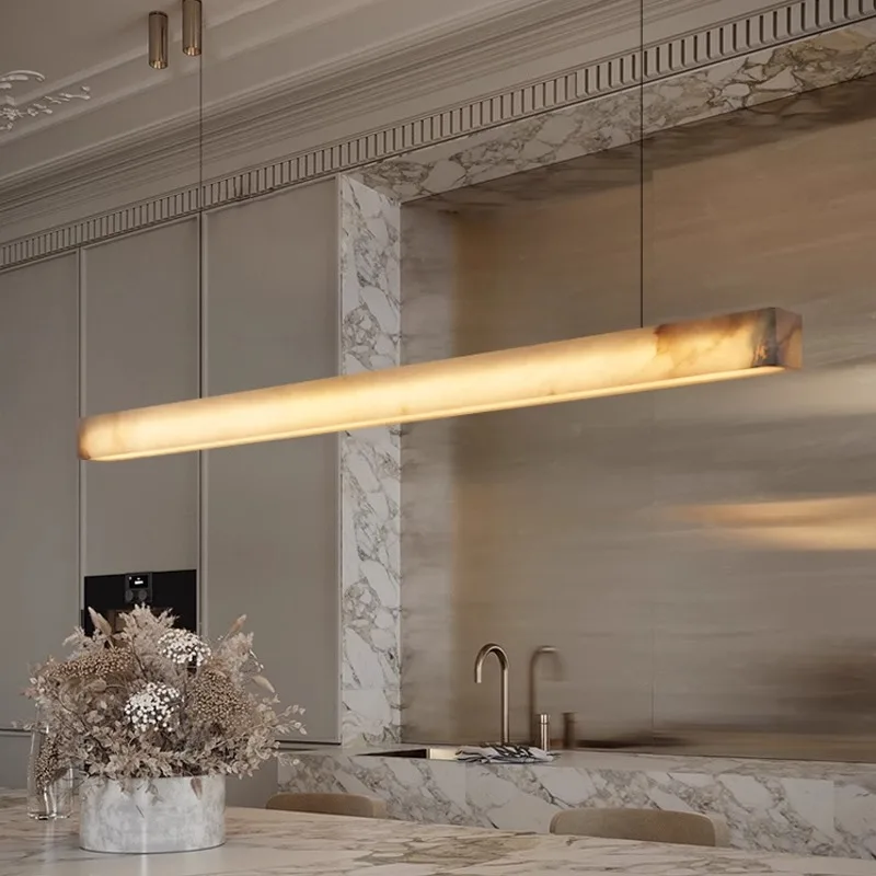 Natural Marble LED Pendant Light Modern Linear Hanging Lamp for Hotel Lobby Restaurant Dining Table Living Room Bedroom Lighting
Natural Marble LED Pendant Light Modern Linear Hanging Lamp for Hotel Lobby Restaurant Dining Table Living Room Bedroom Lighting