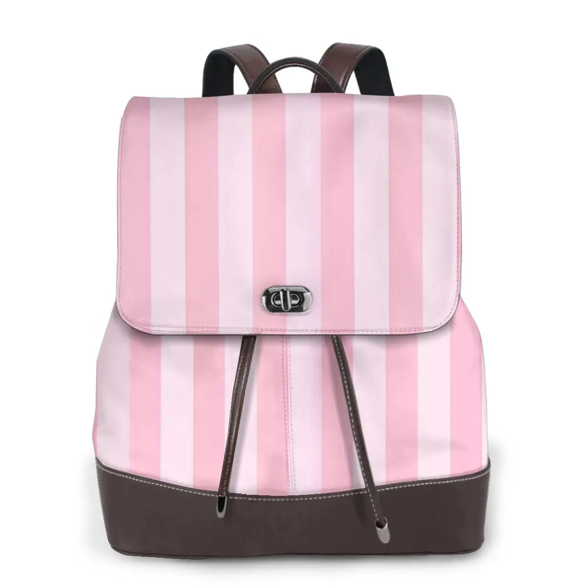 Pink White Stripe Backpack For Women, Faux Leather Purse, Casual Shoulder Bag Ladies' Fashion Backpack
Pink White Stripe Backpack For Women, Faux Leather Purse, Casual Shoulder Bag Ladies' Fashion Backpack