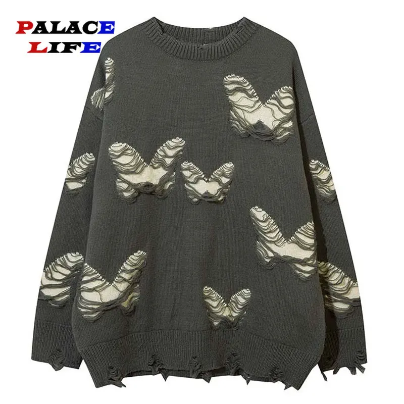 Men Knitted Sweater Vintage Butterfly Hole Jumper Sweater Streetwear 2022 Autumn Fashion Harajuku Gothic Pullover Couple
Men Knitted Sweater Vintage Butterfly Hole Jumper Sweater Streetwear 2022 Autumn Fashion Harajuku Gothic Pullover Couple