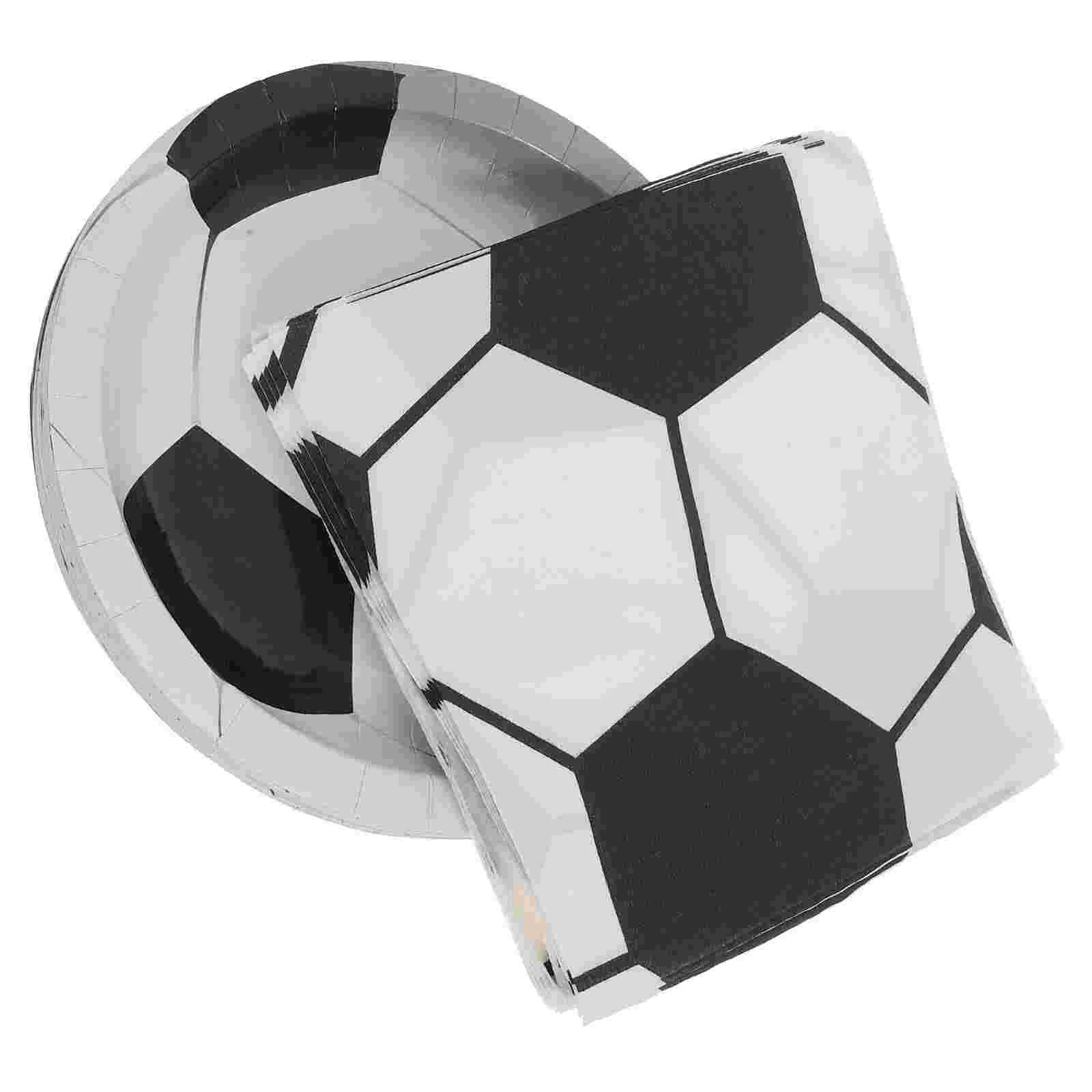 40pcs Football Party Tableware Disposable Soccer Plates Napkins Black White Print Boys Birthday Gatherings Soccer Supplies Set
40pcs Football Party Tableware Disposable Soccer Plates Napkins Black White Print Boys Birthday Gatherings Soccer Supplies Set