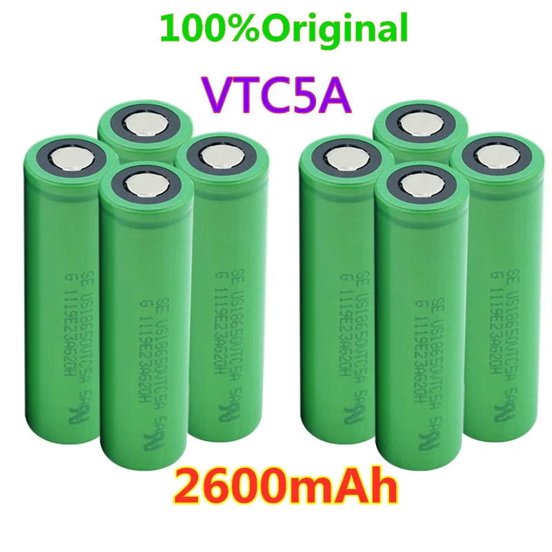 100% оригинальный 18650 2600 мАч 25 А 3,7 в литий-ионный аккумулятор VTC5A плоский/кнопочный верхний для электроинструментов/фонариков
100% оригинальный 18650 2600 мАч 25 А 3,7 в литий-ионный аккумулятор VTC5A плоский/кнопочный верхний для электроинструментов/фонариков