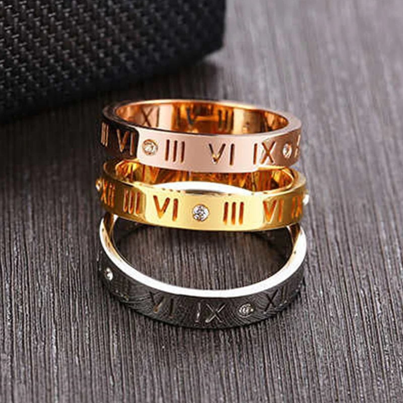 Hollow Roman Numeral Ring Stainless Steel Cute 4mm Rings Zircon Charm Jewelry Women Rose Gold Silver Color Size 6 To 12 Quality
Hollow Roman Numeral Ring Stainless Steel Cute 4mm Rings Zircon Charm Jewelry Women Rose Gold Silver Color Size 6 To 12 Quality