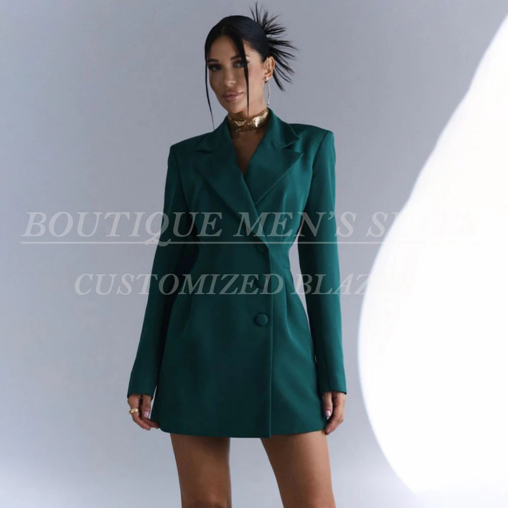 Elegant Solid Color Green Women's Blazer Suits Formal Long Jacket Customized Pretty Office Lady Clothing Elegant 1 Piece Coat
Elegant Solid Color Green Women's Blazer Suits Formal Long Jacket Customized Pretty Office Lady Clothing Elegant 1 Piece Coat