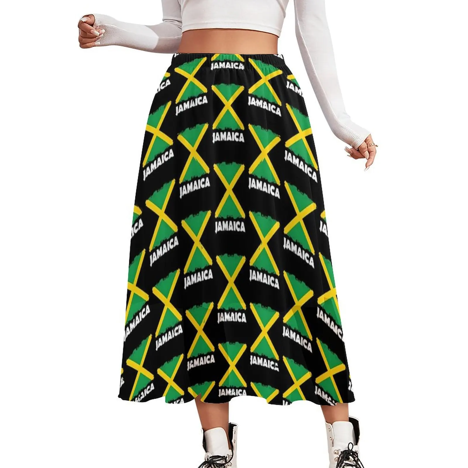 Jamaica Flag Print Chiffon Skirt National Day Harajuku Long Skirts Woman Trendy A-line Skirt Design Clothing Gift Idea
Jamaica Flag Print Chiffon Skirt National Day Harajuku Long Skirts Woman Trendy A-line Skirt Design Clothing Gift Idea