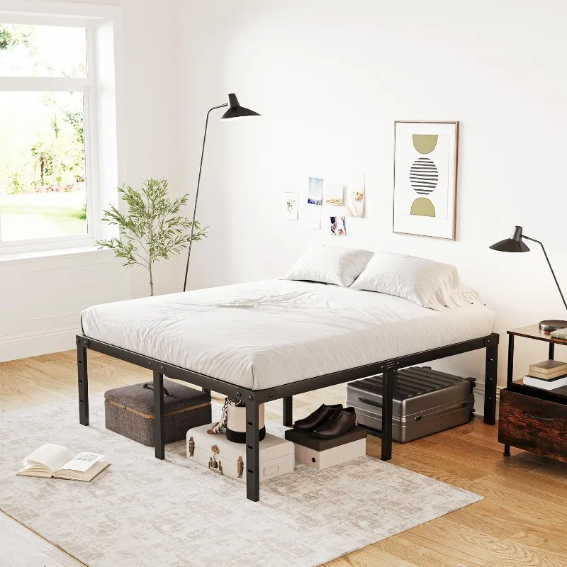 Tall Bed Frame, 20-Inch Metal Platform Base with 18-Inch Storage Space, Heavy Duty Steel Slats, Easy Assembly, Noise-Free
Tall Bed Frame, 20-Inch Metal Platform Base with 18-Inch Storage Space, Heavy Duty Steel Slats, Easy Assembly, Noise-Free