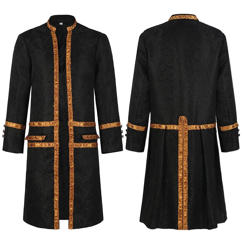 New Men's Medieval Cosplay Coat Open Jacket Steampunk Jackets For Men Gothic Overcoat Victorian Clothing Halloween Costume
New Men's Medieval Cosplay Coat Open Jacket Steampunk Jackets For Men Gothic Overcoat Victorian Clothing Halloween Costume