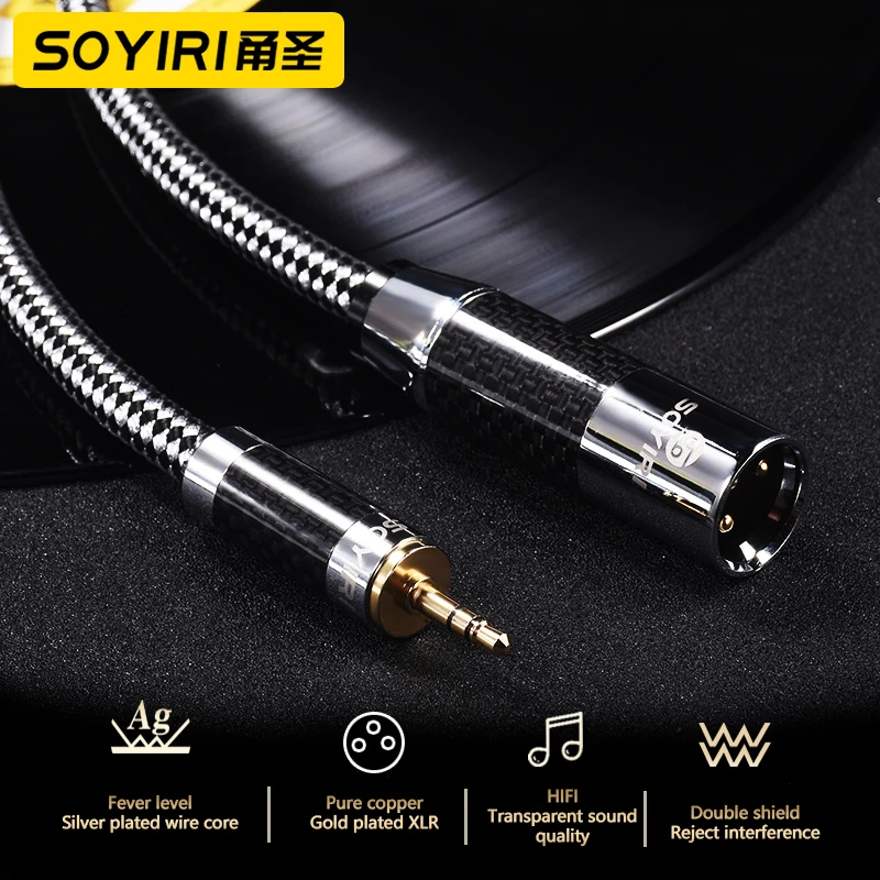 SOYIRI 3.5mm to XLR male audio cable mic mobile phone mixer amplifier speaker XLR connection cable
SOYIRI 3.5mm to XLR male audio cable mic mobile phone mixer amplifier speaker XLR connection cable