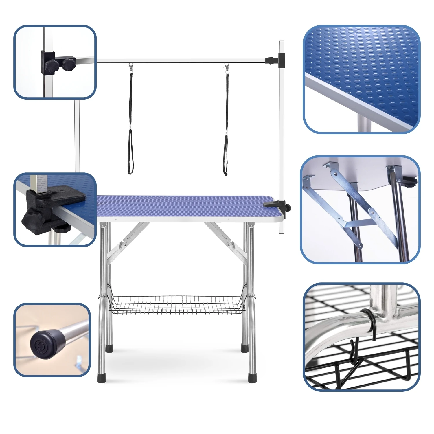 Large Size 46" Grooming Table for Pet Dog and Cat with Adjustable Arm and Clamps Large Heavy Duty Animal grooming table
Large Size 46" Grooming Table for Pet Dog and Cat with Adjustable Arm and Clamps Large Heavy Duty Animal grooming table