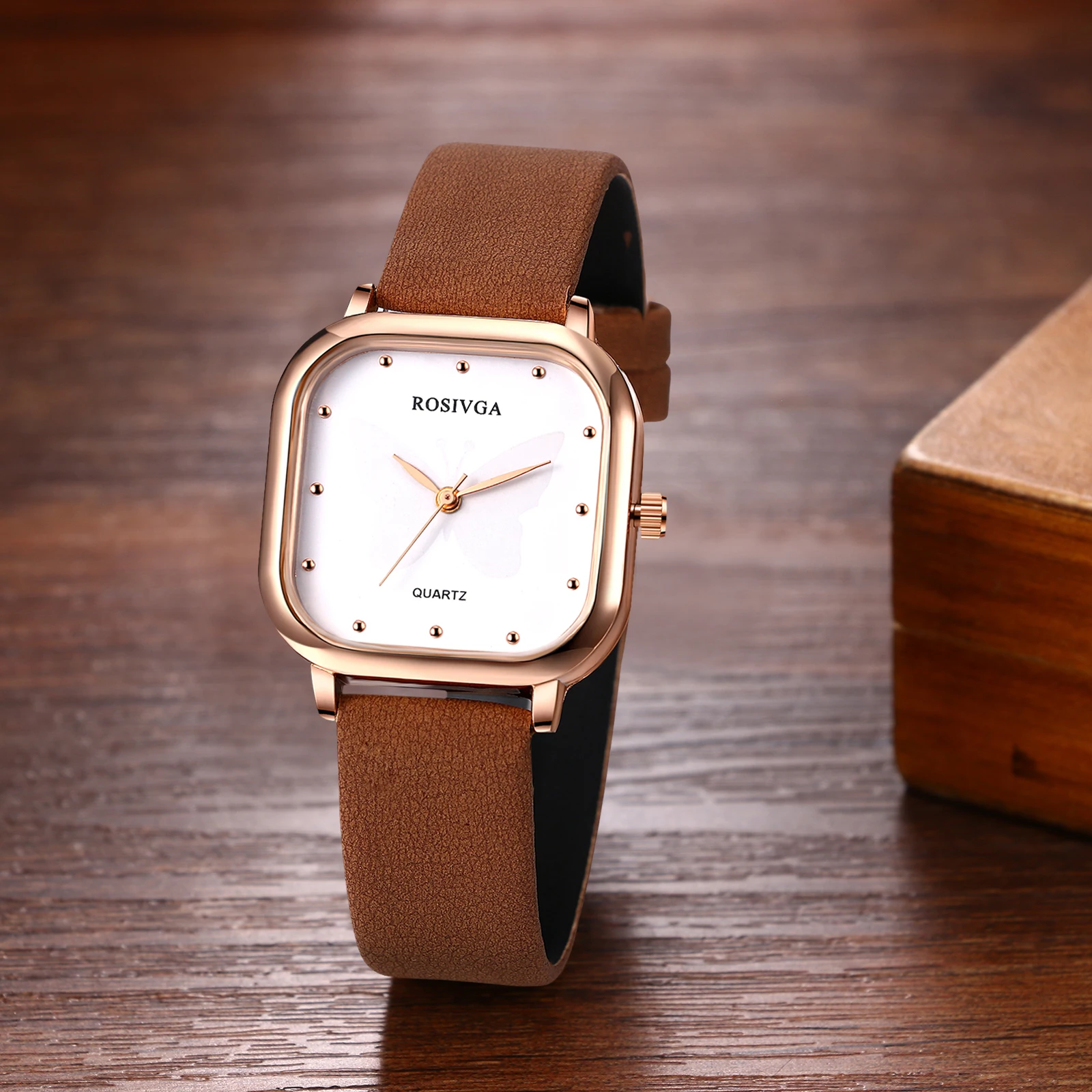 Leather Strap Ultra-thin Quartz Women's Watch Polka Dot Dial Butterfly Decorative Dial Exquisite Fashion Women's Watch
Leather Strap Ultra-thin Quartz Women's Watch Polka Dot Dial Butterfly Decorative Dial Exquisite Fashion Women's Watch