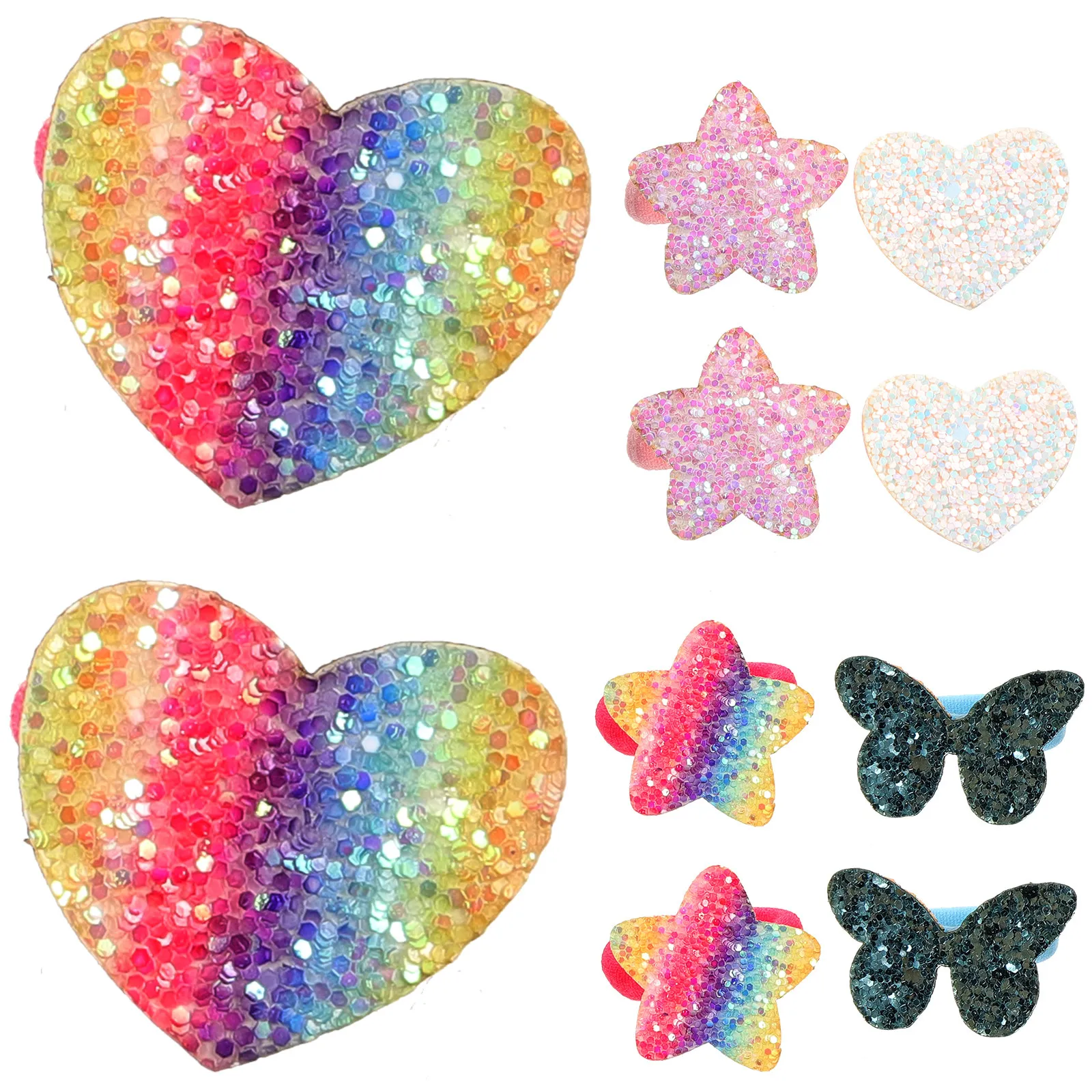 5Pairs Glitter Sequin Hair Ties Kids High Elastic Ponytail Holders Shiny Stylish Design Strong Hold No Slip Perfect for Little
5Pairs Glitter Sequin Hair Ties Kids High Elastic Ponytail Holders Shiny Stylish Design Strong Hold No Slip Perfect for Little