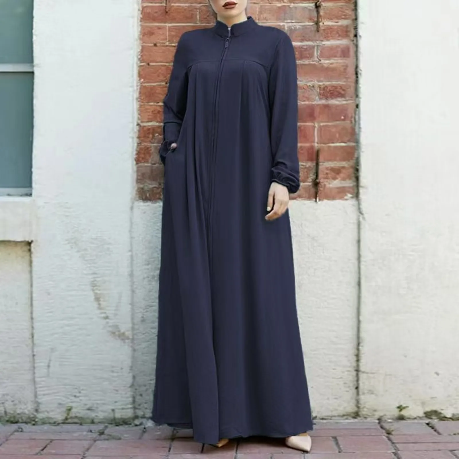 Jalabiya Dress Women Long Sleeve Muslim Eid Casual Solid Color Abaya Caftan Kaftan Dresses Ramadan Abayas Vestido Zipper Robe
Jalabiya Dress Women Long Sleeve Muslim Eid Casual Solid Color Abaya Caftan Kaftan Dresses Ramadan Abayas Vestido Zipper Robe