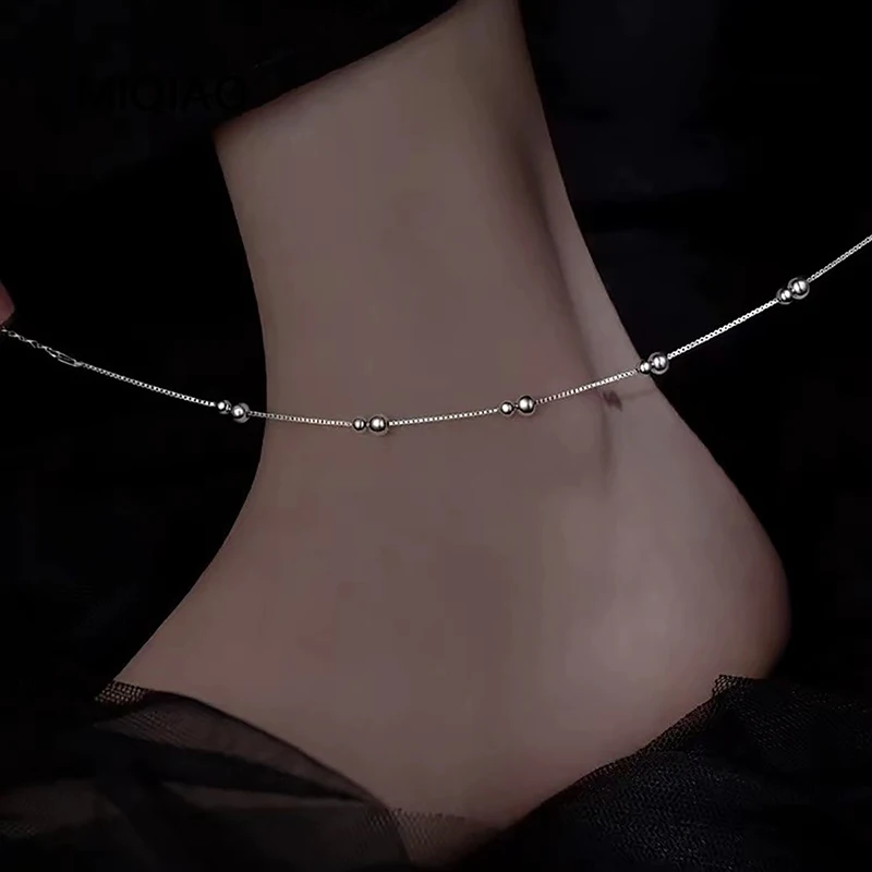MIQIAO Size Beads Foot Jewelry 925 Women's Silver Anklets Box Chain On Leg Round Bead Decoration On Foot Ornament S7107
MIQIAO Size Beads Foot Jewelry 925 Women's Silver Anklets Box Chain On Leg Round Bead Decoration On Foot Ornament S7107