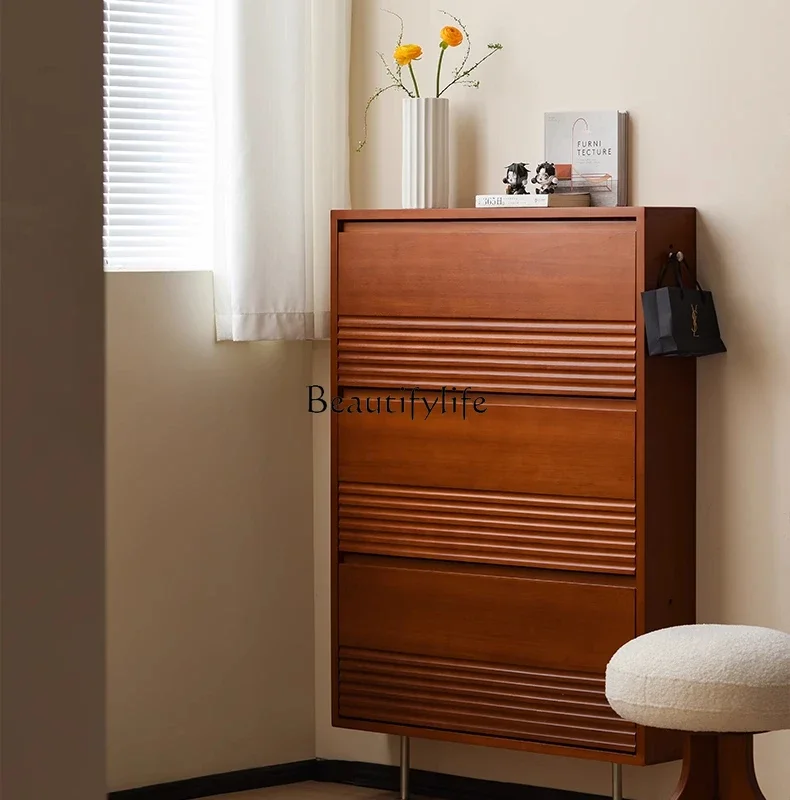 Retro creative shoe cabinet entrance antique ultra-thin storage flap door locker
Retro creative shoe cabinet entrance antique ultra-thin storage flap door locker