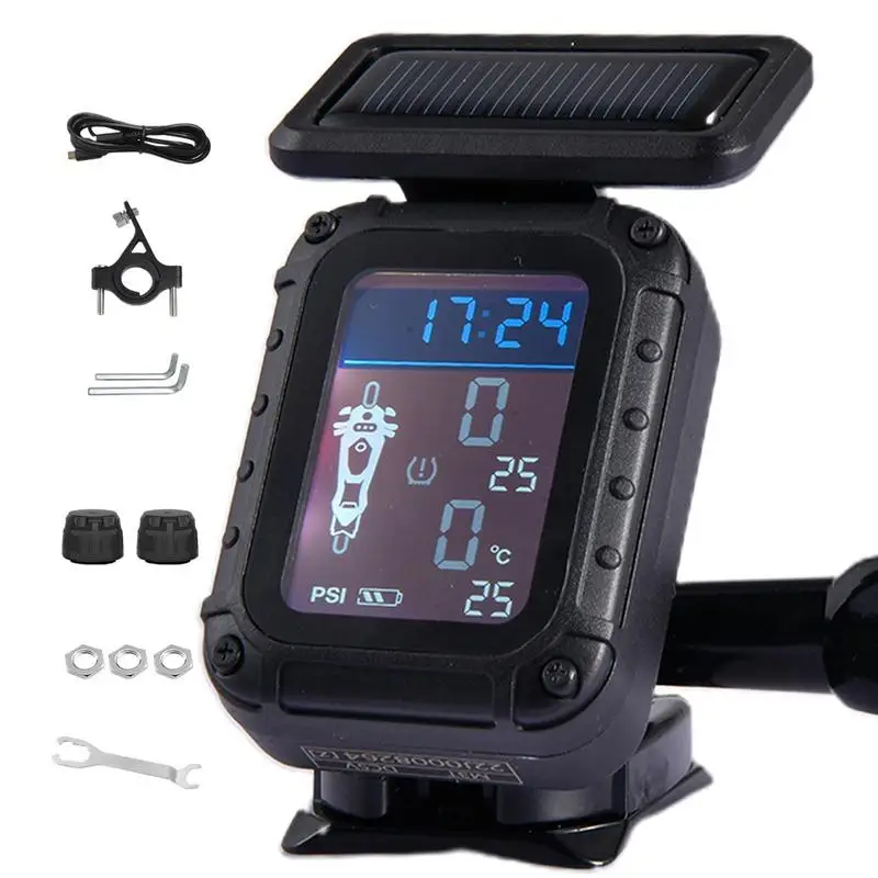 Wireless LCD Display Motorcycle TPMS Tyre Temperature Tester Real-Time Dirt Pit Bike Motor Tire Pressure Monitoring Alarm System
Wireless LCD Display Motorcycle TPMS Tyre Temperature Tester Real-Time Dirt Pit Bike Motor Tire Pressure Monitoring Alarm System