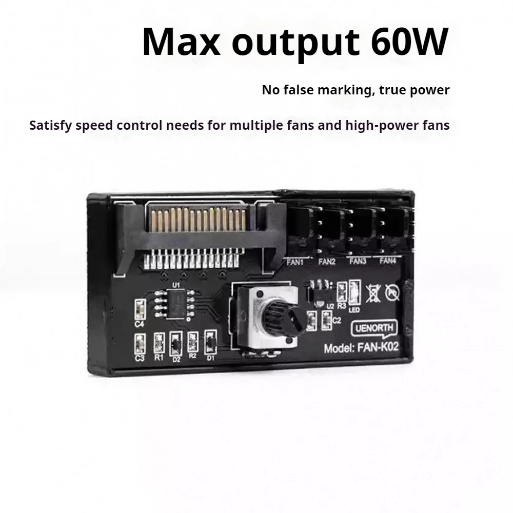 PWM Fan Speed Controller SATA DC Power On 4Pin Fan Governor NAS Server Fan Speed Regulator 4-Way PWM Fan HUB Control Governor
PWM Fan Speed Controller SATA DC Power On 4Pin Fan Governor NAS Server Fan Speed Regulator 4-Way PWM Fan HUB Control Governor
