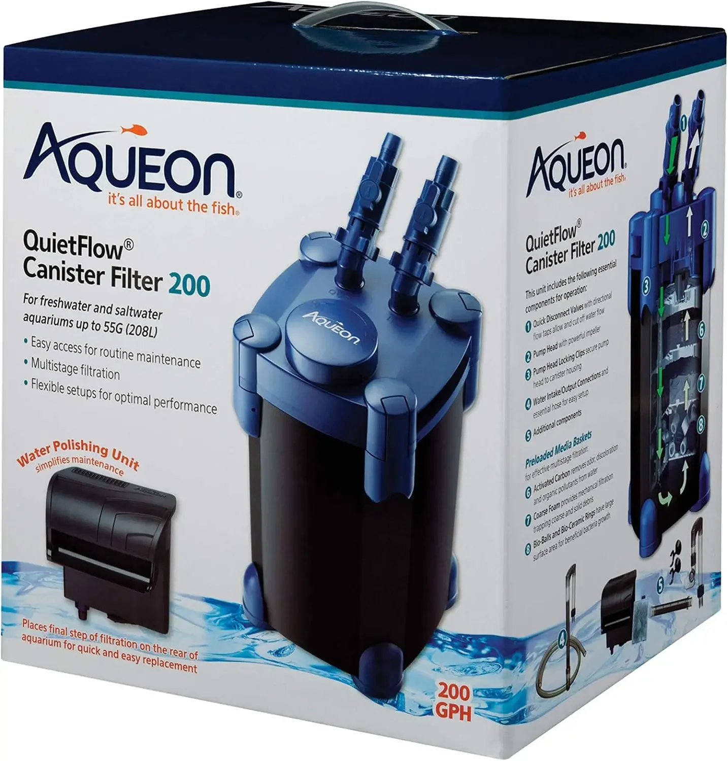 Aqueon QuietFlow Canister Aquarium Filter up to 55 Gallons
Aqueon QuietFlow Canister Aquarium Filter up to 55 Gallons