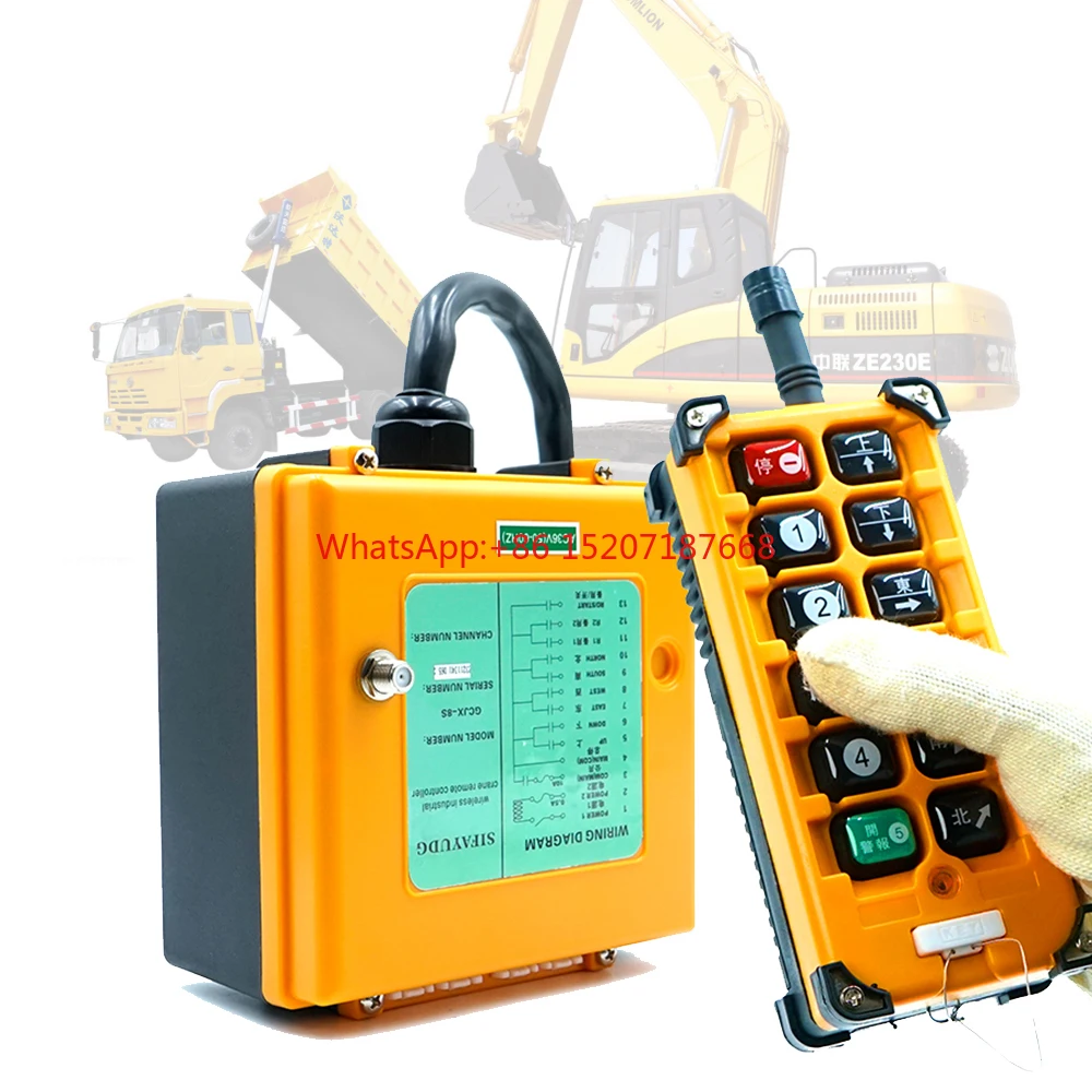 F23-A++ Single Speed Crane Smart Anti-Shock Wireless Remote Control 8-Button Factory Wholesale Industrial Crane Equip AC Hoist
F23-A++ Single Speed Crane Smart Anti-Shock Wireless Remote Control 8-Button Factory Wholesale Industrial Crane Equip AC Hoist