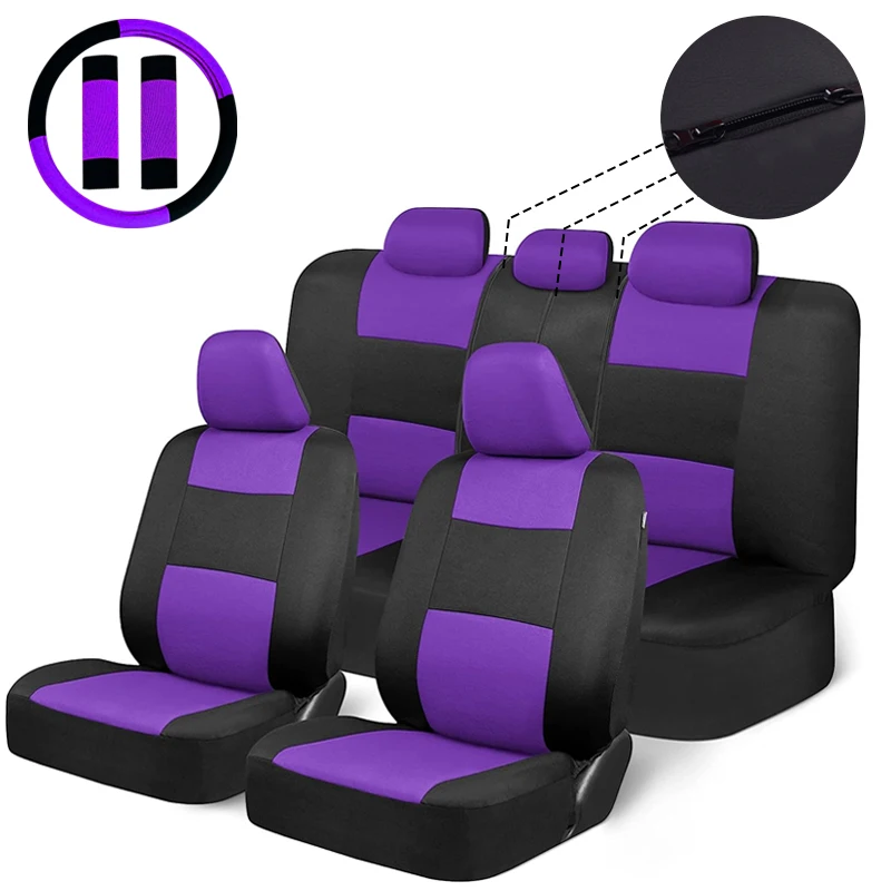 Universal Car Seat Covers Set With Steering Wheel Covers 2 Shoulder Protection Rear Seat Can Split Car Accessories Interior
Universal Car Seat Covers Set With Steering Wheel Covers 2 Shoulder Protection Rear Seat Can Split Car Accessories Interior