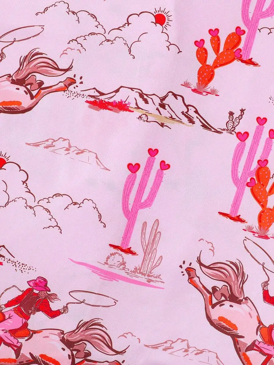 Women Western Cowgirl Horse Riding Digital Print Pajama Set Short Sleeve Top Shorts Turn-Down Collar Button Up
Women Western Cowgirl Horse Riding Digital Print Pajama Set Short Sleeve Top Shorts Turn-Down Collar Button Up