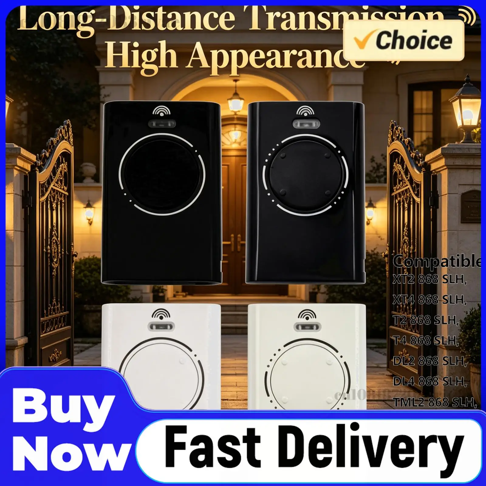 868MHz Garage Door Remote Control Long Distance Frequency SLH LR Handheld Transmitter Multi-Purpose for Home Garages Accessories
868MHz Garage Door Remote Control Long Distance Frequency SLH LR Handheld Transmitter Multi-Purpose for Home Garages Accessories